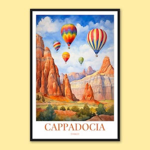 Cappadocia Print Art Cappadocia Poster Cappadocia Wall Art Cappadocia Wall Decor Cappadocia Travel Wall Art Turkey Wall Art Cappadocia Lover