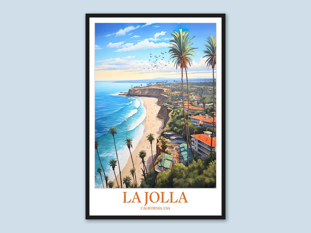 La Jolla Print Art La Jolla Poster La Jolla Wall Art La Jolla Etsy