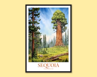 Sequoia National Park Art Print: California Travel Poster