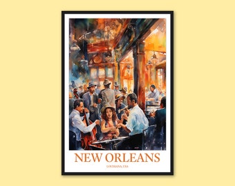 Resetryck i New Orleans: Väggkonst för jazzscener i franska kvarteret