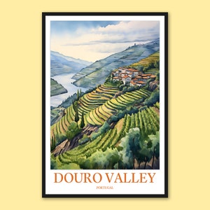 Douro Valley Vineyard Print Douro Valley Wall Art Travel Wall Art Douro Valley Poster Wall Decor Portugal Wall Art Douro Valley Gift Lover