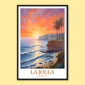 La Jolla Travel Poster: San Diego Coastal Art Print