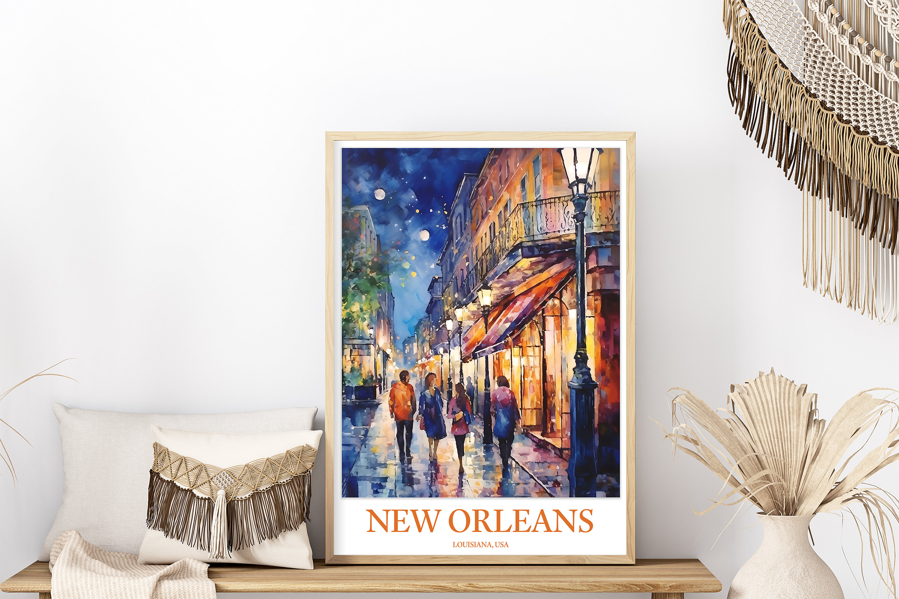 New Orleans Poster New Orleans Print Art French Quarter Poster New ...