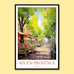 Aix-en-Provence Travel Poster: French Riviera Wall Art