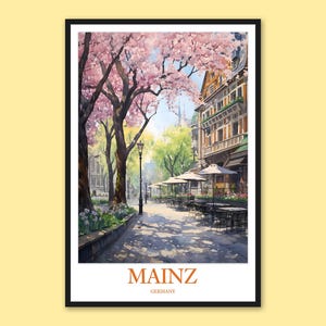 Mainz Print Mainz Travel Wall Art Mainz Poster Mainz Wall Decor Mainz Travel Print Wall Art Germany Wall Art Mainz Kirschgarten Square Print