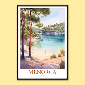 Menorca Travel Poster: Spain Wall Art Print