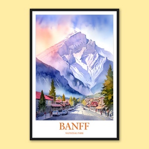 Banff Wall Art Banff Poster Banff Print Banff Mountain Nature Wall Decor Banff Travel Wall Art National Park Banff Gift Art Lover