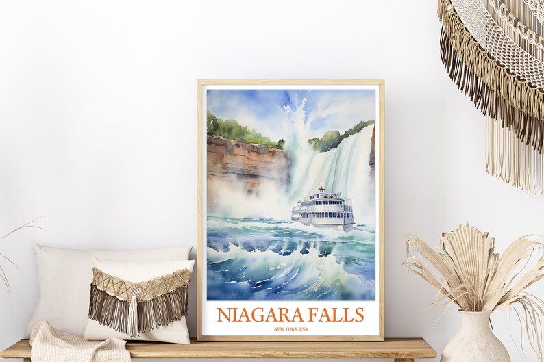 Niagara Falls Print Art Niagara Falls Poster Niagara Falls Wall Art ...