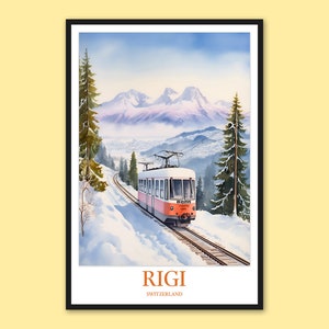 Rigi Mountain Travel Print: Switzerland Wall Art