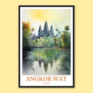 Angkor Wat Print Angkor Wat Temple Poster Angkor Wat Wall Art Angkor Wat Wall Decor Angkor Wat Buddhist Art Travel Cambodia Art Gift Lover