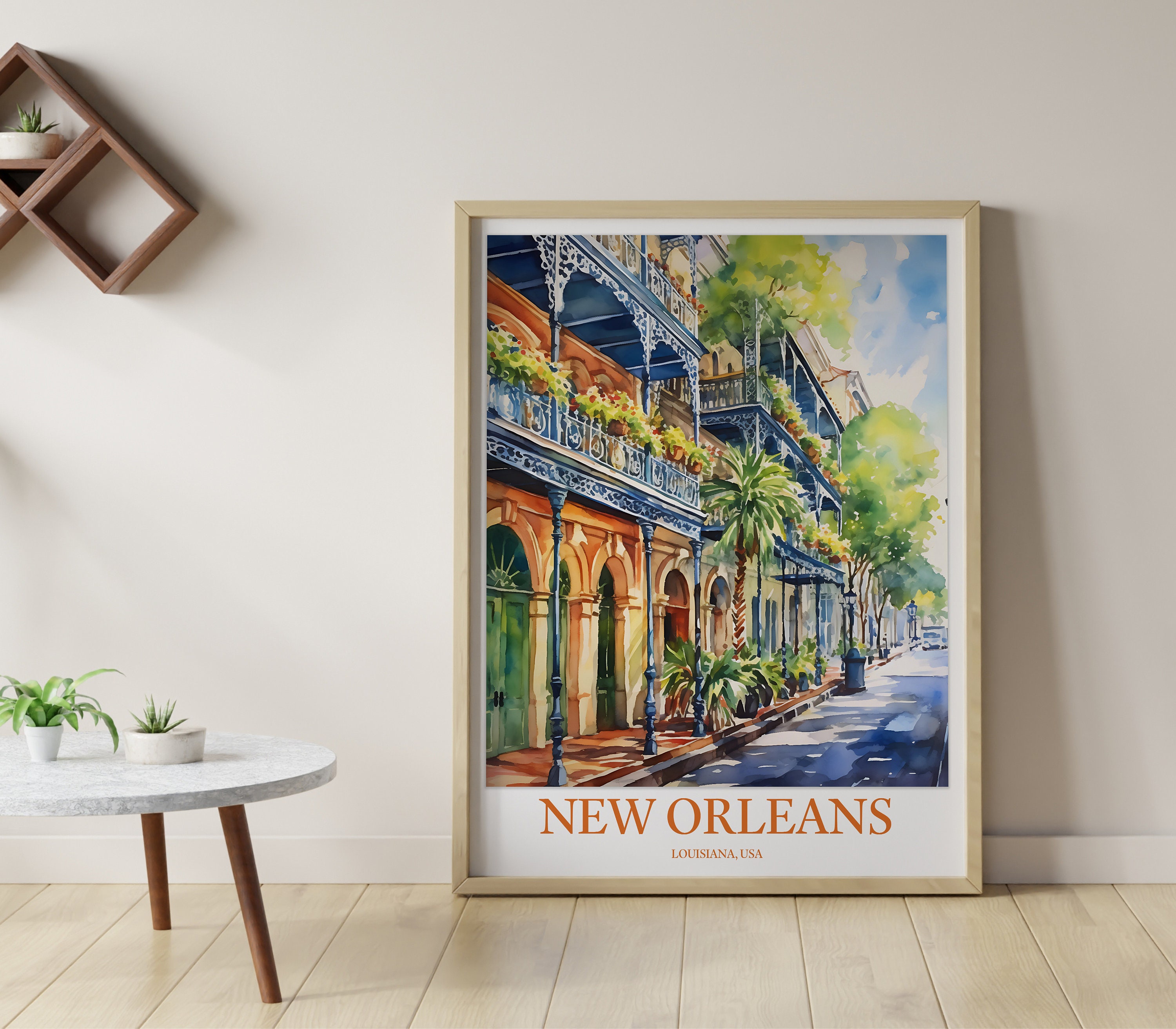 New Orleans Poster New Orleans Print Art New Orleans Wall Art French ...