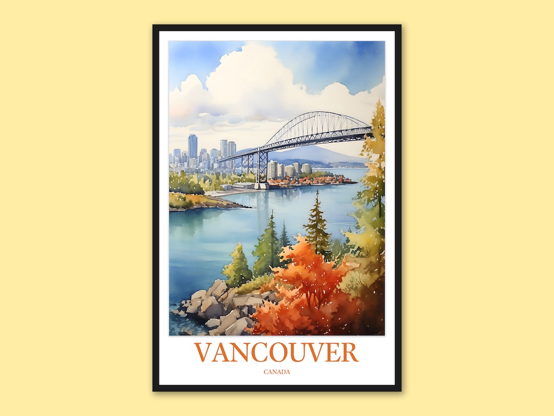 Vancouver Travel Print Wall Art Vancouver Print Wall Decor Vancouver
