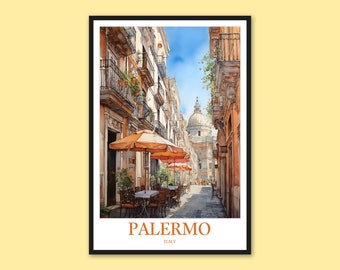 Palermo pared arte Palermo cartel Palermo impresión arte Palermo pared decoración Palermo viaje pared arte Italia pared arte Palermo regalo Palermo amante del arte