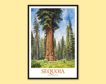 Sequoia National Park Poster: California Travel Wall Art