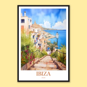 Ibiza Print Art Ibiza Wall Art Ibiza Poster Ibiza Wall Decor Ibiza Travel Wall Art Spain Wall Art Ibiza Gift Ibiza Art Ibiza Lover