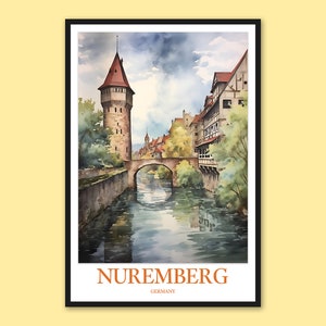Nuremberg Print Art Nuremberg Poster Nuremberg Wall Art Nuremberg Wall Decor Nuremberg Travel Wall Art Germany Wall Art Nuremberg Gift Lover