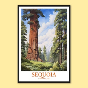 Sequoia National Park Travel Poster: California Wall Art