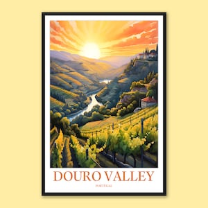 Douro Valley Poster Douro Valley Vineyard Print Wall Decor Douro Valley Wall Art Travel Wall Art Portugal Wall Art Douro Valley Gift Lover