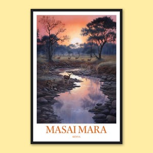 Masai Mara Kenya Art Print: Travel Wall Decor