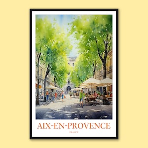 Aix-en-Provence Travel Poster: French Riviera Wall Art