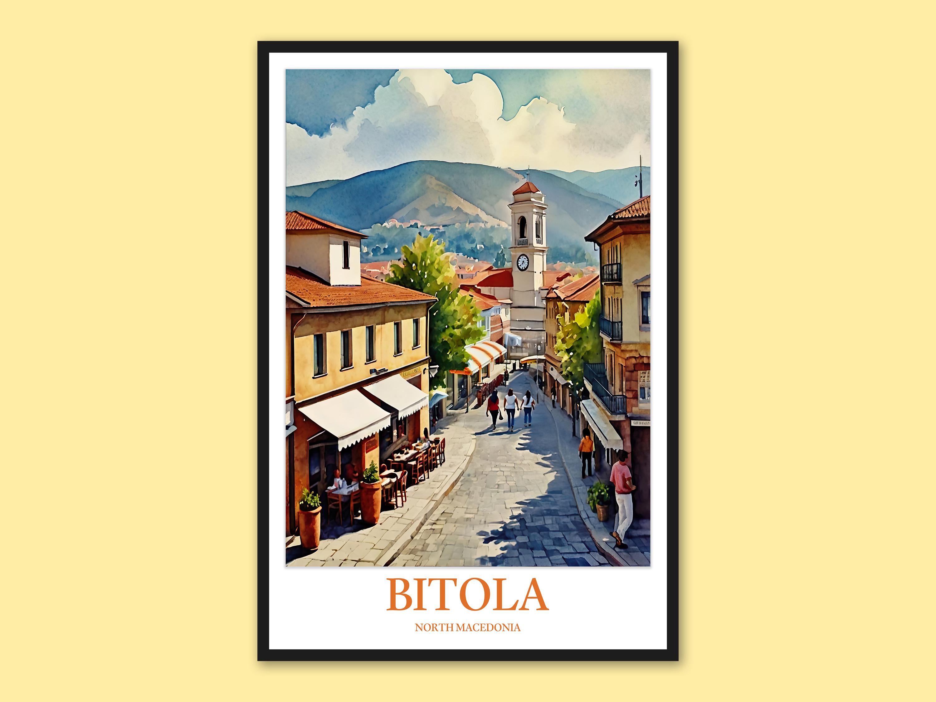 Bitola Travel Print Wall Art Bitola Poster Bitola Print Bitola Wall Decor Bitola Travel Wall Art North Macedonia Wall Art Gift Lover