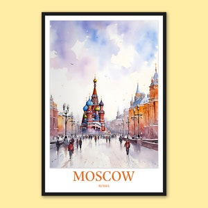 Moscow Wall Art Moscow Poster Moscow Print Art Moscow Wall Decor Moscow Travel Wall Art Russia Wall Art Moscow Gift Moscow Art Moscow Lover