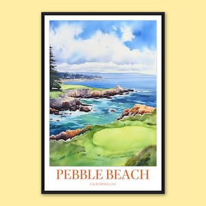 Pebble Beach Golf Course Print: California Travel Wall Art