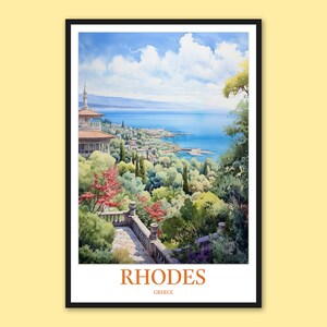 Rhodes Wall Art Rhodes Poster Rhodes Print Art Rhodes Wall Decor Rhodes Travel Wall Art Greece Wall Art Rhodes Gift Rhodes Art Rhodes Island