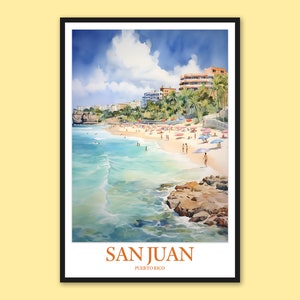 San Juan Travel Wall Art San Juan Poster San Juan Wall Decor San Juan Travel Print Wall Art San Juan Print Puerto Rico Wall Art Caribbean