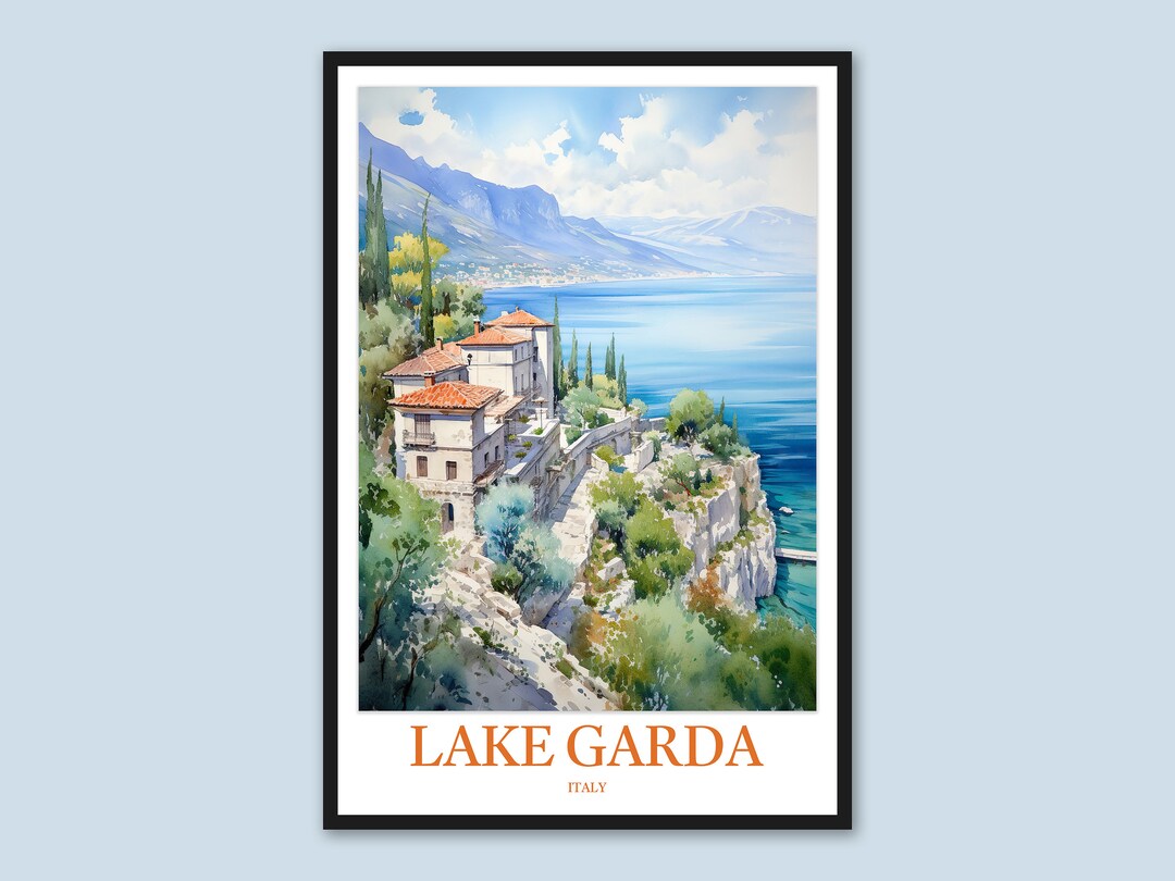 Lake Garda Print Art Lake Garda Wall Art Lake Garda Poster Lake Garda Wall Decor Lake Garda