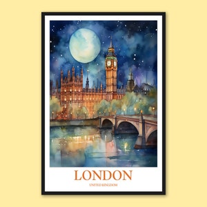 London Travel Print: Big Ben, England Wall Art