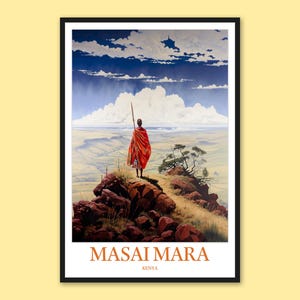 Masai Mara Travel Print: Kenya Wall Art Poster
