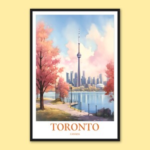 Toronto Travel Print: Skyline Wall Art, Canada Poster