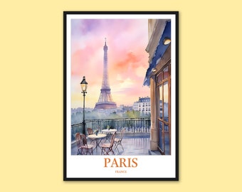 Print Eiffeltoren Parijs: muurkunst reizen Frankrijk