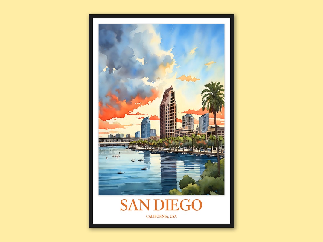 San Diego Print Art San Diego Poster San Diego Wall Art San Diego Wall ...