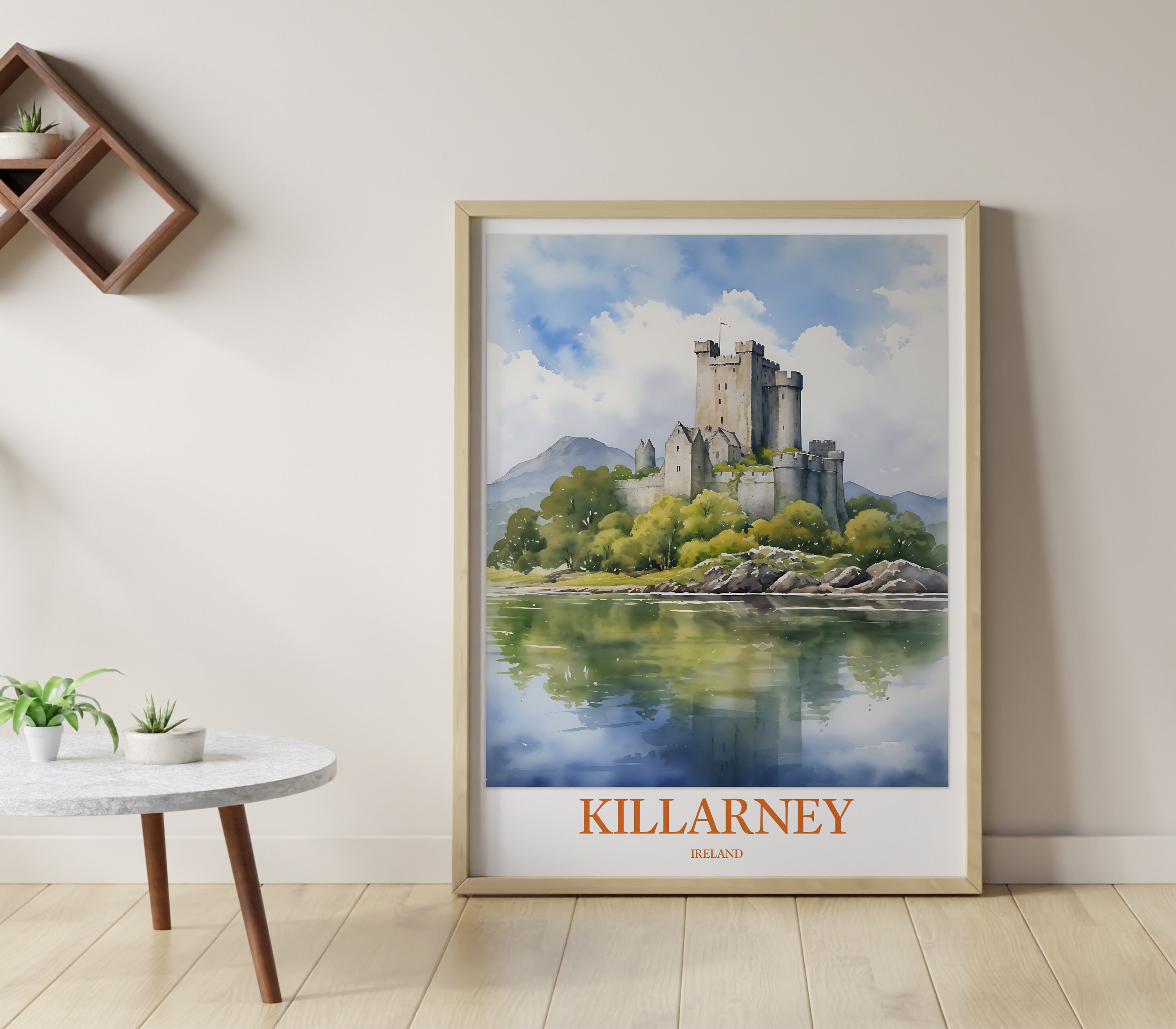 Killarney Ireland Travel Poster: Ross Castle Wall Art - Etsy