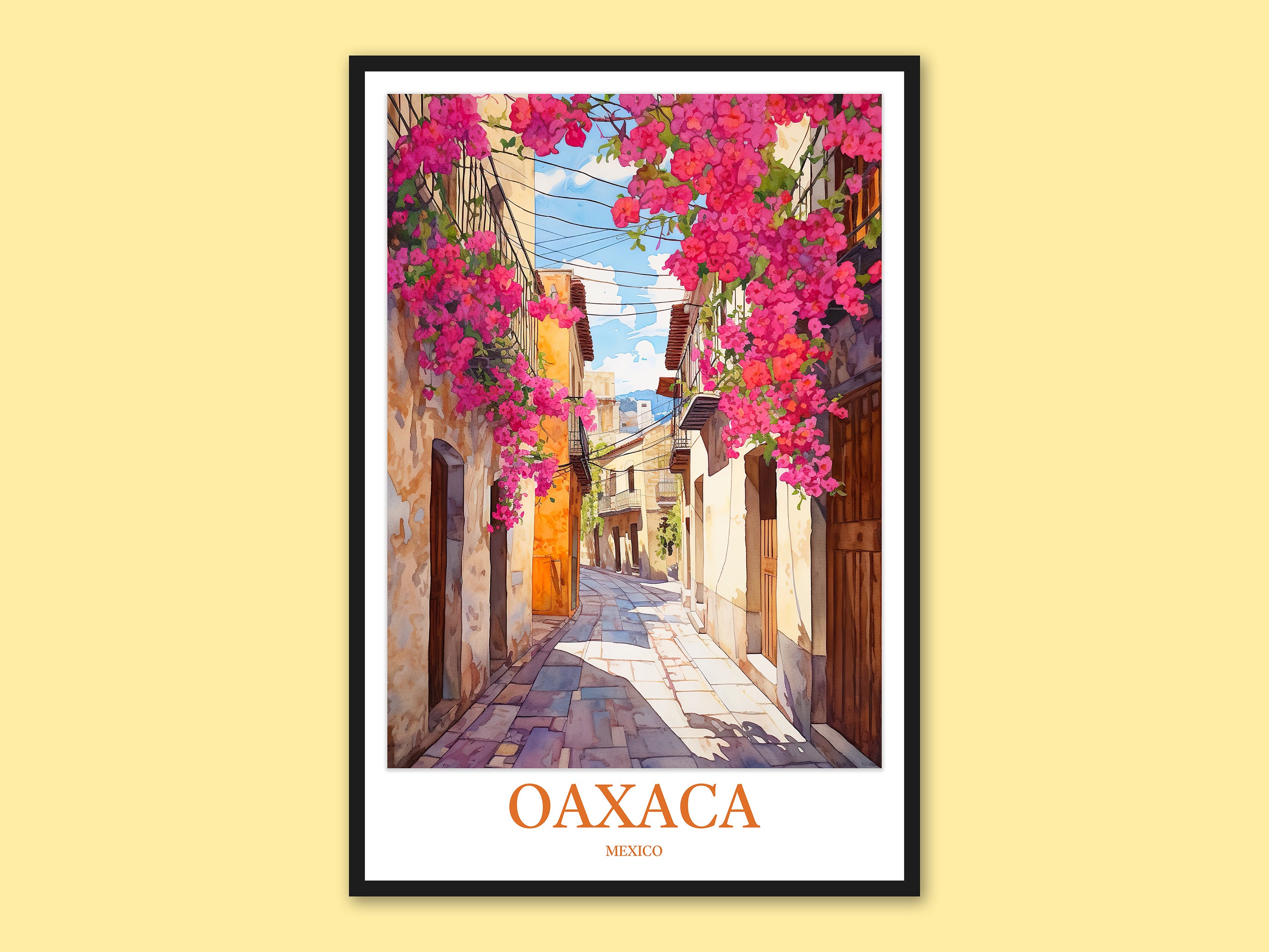 Oaxaca Travel Print: Bougainvillea Wall Art, Mexico - Etsy