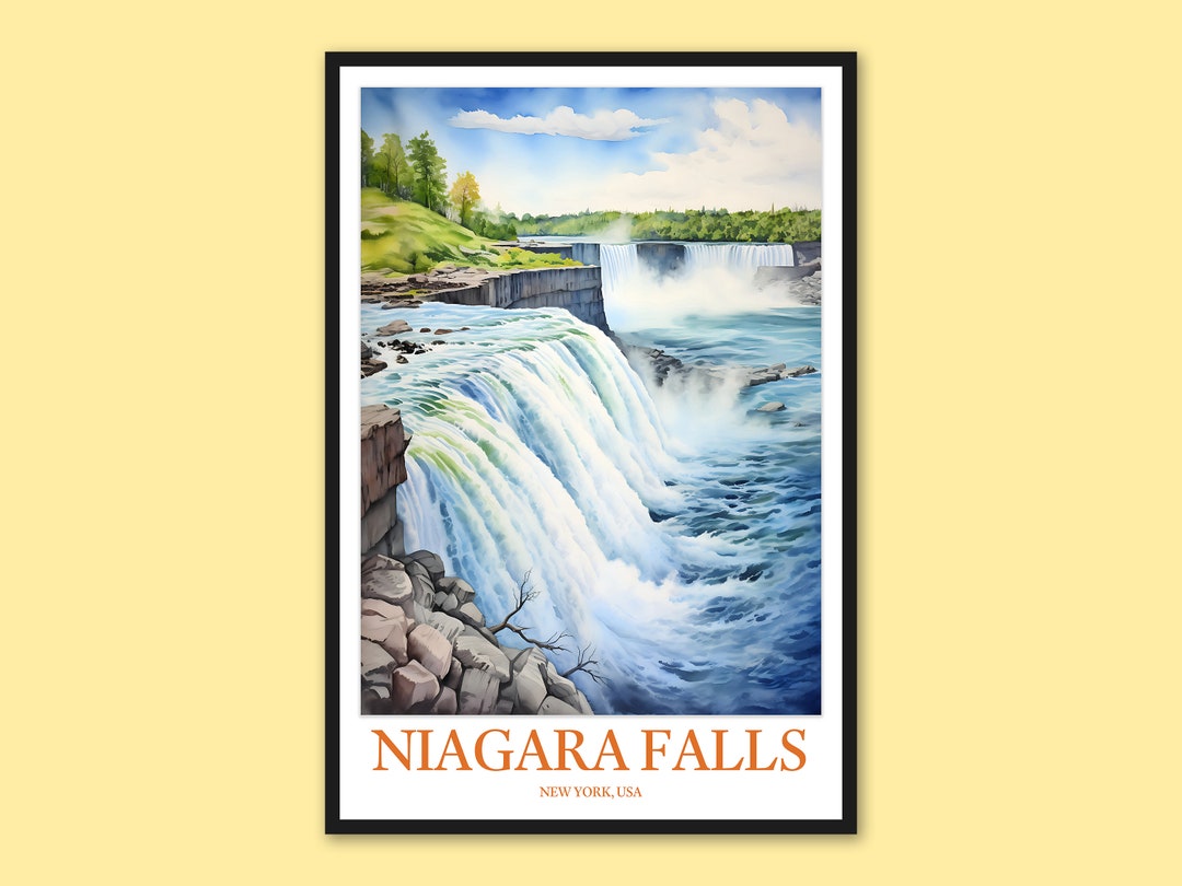 Niagara Falls Poster Niagara Falls Print Art Niagara Falls Wall Decor ...