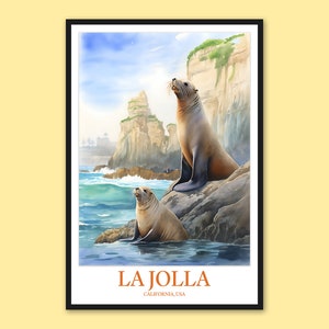 La Jolla Poster La Jolla Print Art La Jolla Art La Jolla Wall Art La Jolla Wall Decor La Jolla Travel Wall Art San Diego Art La Jolla Lover