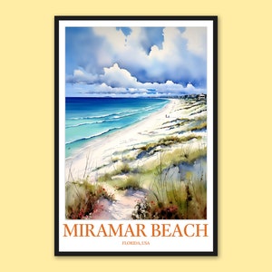 Miramar Beach Wall Art Miramar Beach Poster Miramar Beach Print Art Miramar Beach Wall Decor Miramar Beach Travel Art Miramar Beach Lover