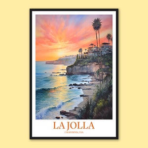 La Jolla Travel Poster: San Diego Coastal Art