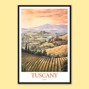 Tuscany Poster Tuscany Print Art Tuscany Wall Art Tuscany Wall Decor Tuscany Travel Wall Art Italy Wall Art Tuscany Gift Tuscany Vineyard