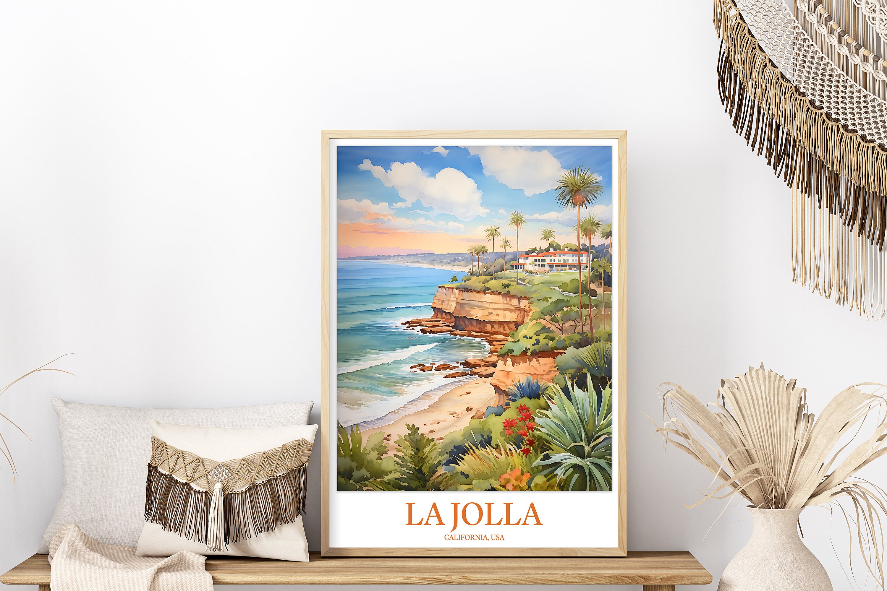 La Jolla Wall Art La Jolla Print Art La Jolla Poster La Jolla Wall
