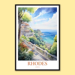 Rhodes Print Art Rhodes Wall Art Rhodes Poster Rhodes Wall Decor Rhodes Travel Wall Art Greece Wall Art Rhodes Gift Rhodes Art Rhodes Island