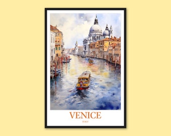 Venice Travel Poster: Italy Wall Art, Venice Lover Gift