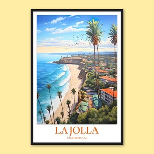 La Jolla Travel Poster: San Diego Coastal Art Print