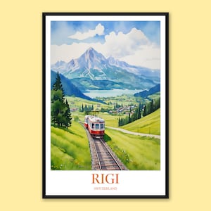 Rigi Mountain Travel Poster: Switzerland Wall Art
