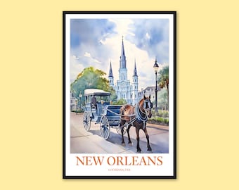 Impresión del Barrio Francés de Nueva Orleans: Arte mural de viaje