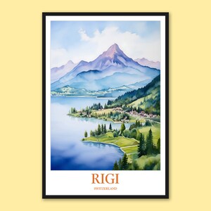Rigi Mountain Travel Poster: Switzerland Wall Art