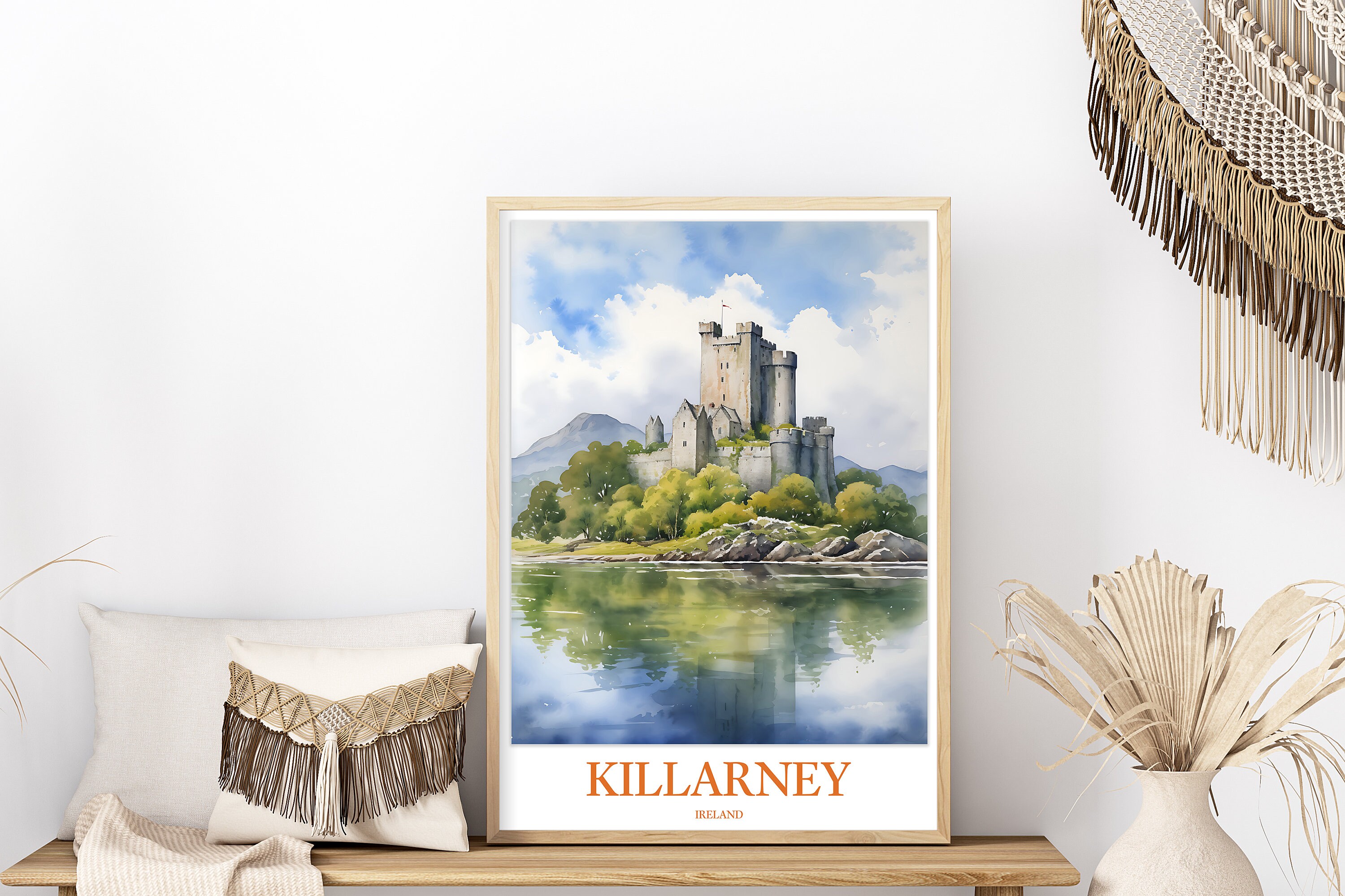 Killarney Ireland Travel Poster: Ross Castle Wall Art - Etsy